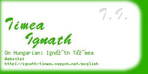 timea ignath business card